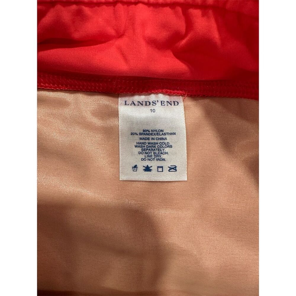 EUC Lands' End Women's Coral Tankini Swimsuit Set Skirt Top Size10 2-Piece - Picture 2 of 6